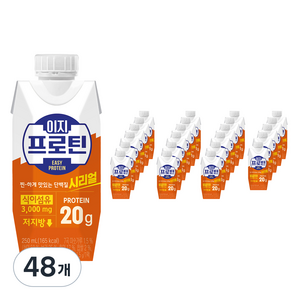 롯데웰푸드 이지 프로틴 음료 시리얼, 250ml, 48개