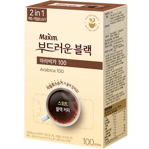 맥심 아라비카100 부드러운 블랙 커피믹스, 2.8g, 100개입, 1개