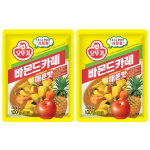 오뚜기 바몬드 카레 과립형 골드 매운맛, 100g, 2개