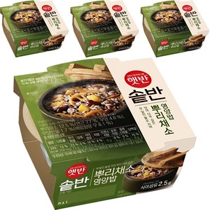 햇반솥반 뿌리채소 영양밥, 200g, 4개