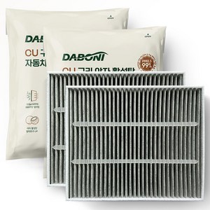 다보니 CU 구리 야자 활성탄 자동차 에어컨 히터 필터, DHC118, 2개