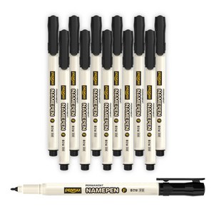 펜맥스 유성 네임펜 303F, 흑색, 12개