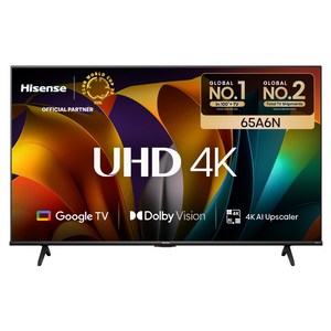 HISENSE 4K UHD LED 스마트TV, 127cm(50인치), 50A6N, 스탠드형, 고객직접설치