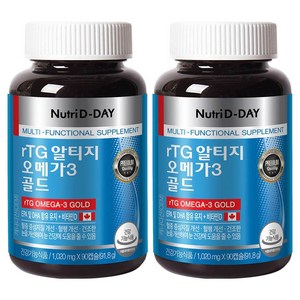 뉴트리디데이 rTG 알티지 오메가3 골드, 90정, 2개