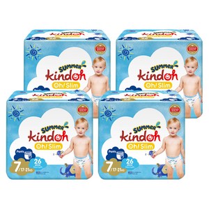 킨도 프리미엄 오 슬림 썸머팬츠 팬티형 기저귀 남여공용, 7단계, 104매
