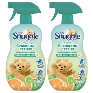 스너글 스파클링 시트러스 더블 소프트 섬유탈취제 본품, 470ml, 2개