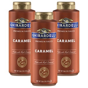 기라델리 카라멜맛 프리미엄 소스, 454g, 3개