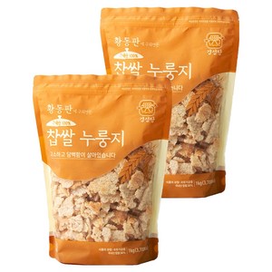 경성당 국내산 찹쌀 누룽지, 1kg, 2개