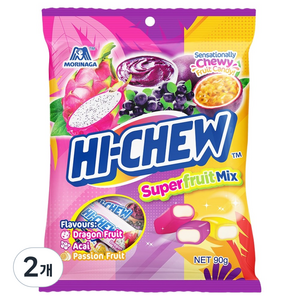 모리나가 하이츄 후르츠 믹스, 90g, 2개