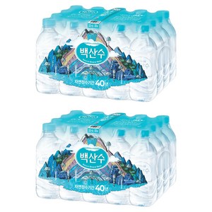 백산수 무라벨 생수, 330ml, 40개