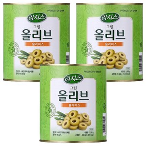 리치스 슬라이스 그린 올리브, 3kg, 3개