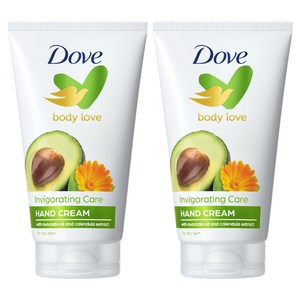 도브 바디러브 인비고레이팅 케어 핸드크림 아보카도 앤 자스민 향, 75ml, 2개