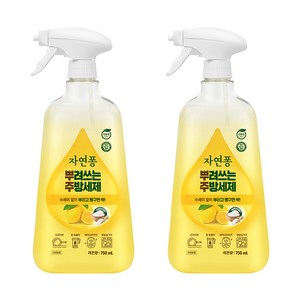 자연퐁 뿌려쓰는 주방세제 본품 레몬향, 2개, 750ml