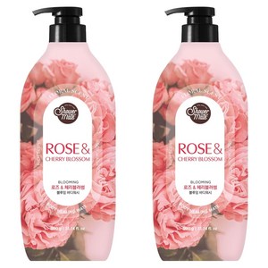 샤워메이트 블루밍 바디워시 로즈 앤 체리블러썸, 900g, 2개