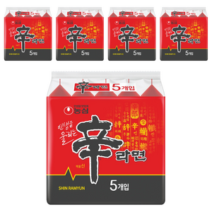 농심 신라면 120g, 25개, (5개입 X 5팩)