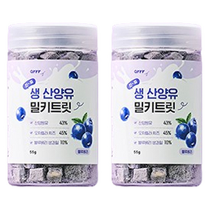 동원아르르 반려동물 산양유 밀키트릿 동결건조 간식, 혼합맛(치즈/블루베..., 55g, 2개