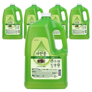 [비건라이프] 자연퐁 찌든때 걱정없는 주방세제 솔잎 용기형 리필, 3.04L, 5개