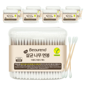뷰렌드 비건 멸균 나무 면봉, 350개입, 9개