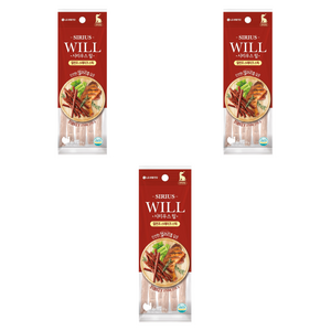 시리우스 강아지 윌 스테이크 스틱, 칠면조, 22g, 3개