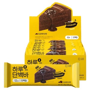 프로틴방앗간 하루단백바 제트 초코케이크맛, 40g, 12개