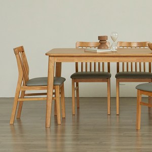 파로마 솔로르 원목식탁 1800 + B의자 6p 세트 6인용 방문설치