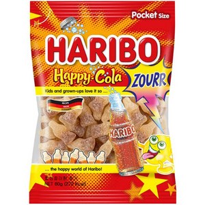 하리보 해피콜라 사우어 젤리, 80g, 1개