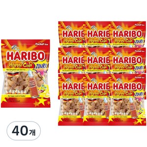 하리보 해피콜라향 사우어 젤리, 80g, 40개
