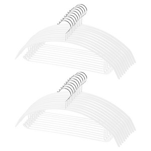 코멧 홈 어깨 뿔 방지 논슬립 옷걸이, 화이트, 20개