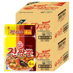 오뚜기 진짬뽕 130g, 64개, (4개입 X 8팩)