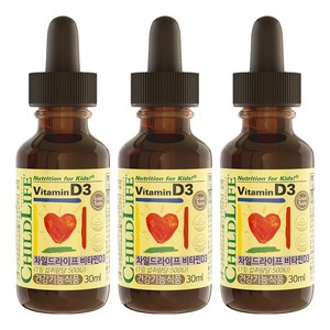 차일드라이프 비타민 D3 베리맛, 30ml, 3개