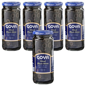 고야 슬라이스드 블랙 올리브 절임, 344g, 5개
