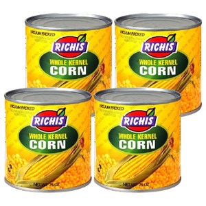 리치스 홀 커넬 스위트 콘 통조림, 2.125kg, 4개