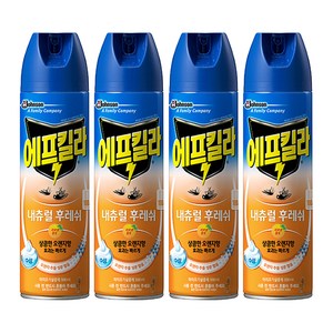 에프킬라 에프킬라큐수성에어로졸 내추럴 후레쉬, 500ml, 4개