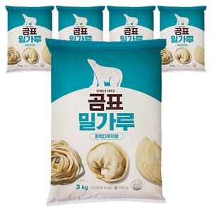곰표 밀가루 중력다목적용, 3kg, 5개