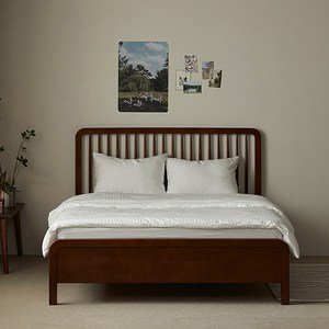 퍼니코 데비 고무나무 원목침대 프레임 단품 방문설치