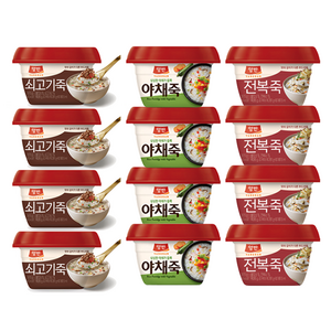양반 용기죽 선물세트 쇠고기죽4+야채죽4+전복죽4, 287.5g, 1세트