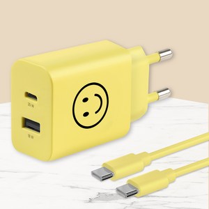 모잇 PD25W 2포트 PPS 초고속충전기 + CtoC 케이블 1.3m