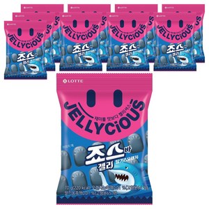 롯데웰푸드 젤리셔스 죠스바 젤리, 70g, 10개