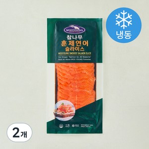 참나무 훈제 연어 슬라이스 (냉동), 600g, 2개