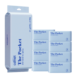 코멧 더 포켓 미니 물티슈, 8매, 50g, 40세트