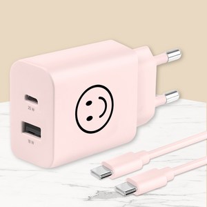 모잇 PD25W 2포트 PPS 초고속충전기 + CtoC 케이블 1.3m