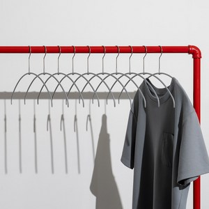 마와 논슬립 옷걸이 이코노믹라이트 40PT, 실버, 10개