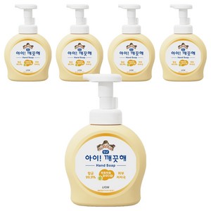 아이깨끗해 항균 폼 핸드솝 순 보송보송 파우더향, 490ml, 5개