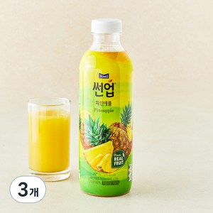썬업 파인애플 주스, 750ml, 3개