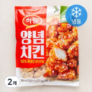 하림 양념치킨 + 소스 (냉동), 600g, 2개