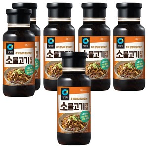 청정원 명가 소불고기 양념, 500g, 6개