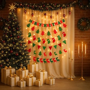 파티쇼 크리스마스 펠트 가랜드 6종 세트