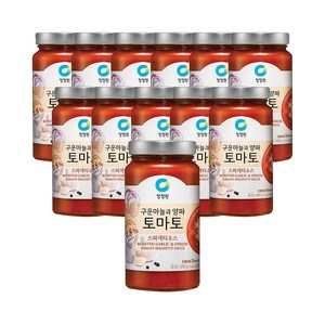청정원 구운마늘과 양파 토마토 스파게티소스, 600g, 12개