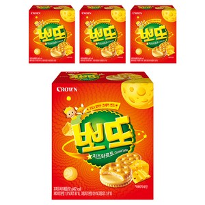 크라운 뽀또 치즈타르트, 92g, 4개