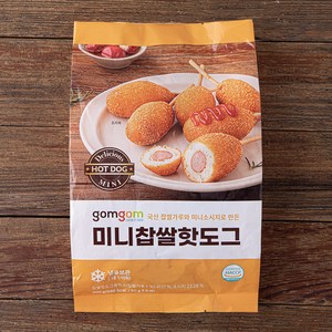 곰곰 미니 찹쌀 핫도그 6개입 (냉동), 300g, 1개